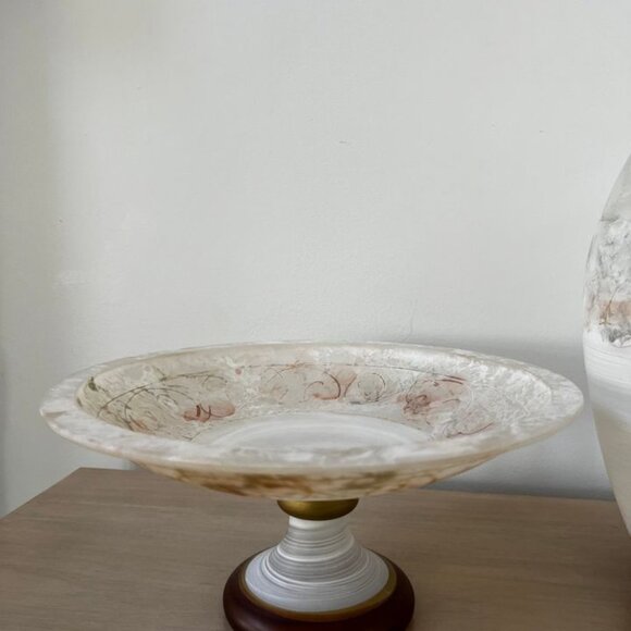 Vintage Casa Elite Arte Murano Italian Glass Vase and Footed Bowl - Picture 3 of 5